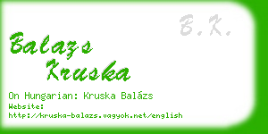 balazs kruska business card
